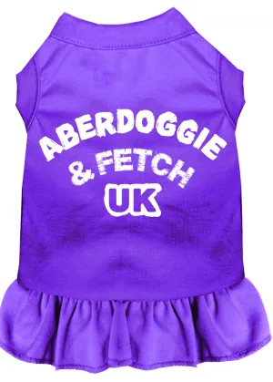 Aberdoggie Uk Screen Print Dress Purple Xxxl
