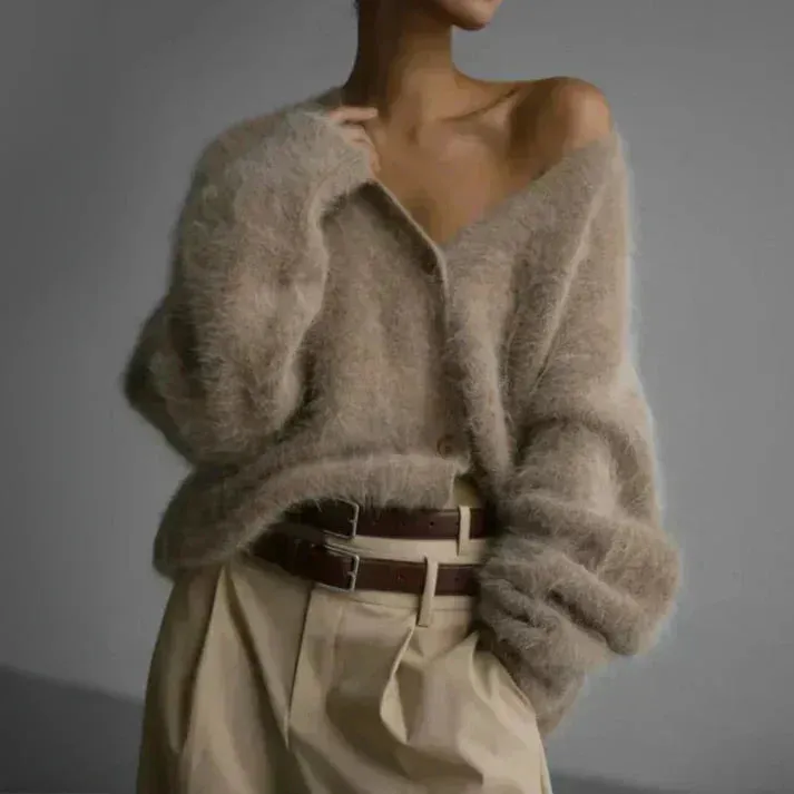 ADELE - Fuzzy Mohair Cardigan