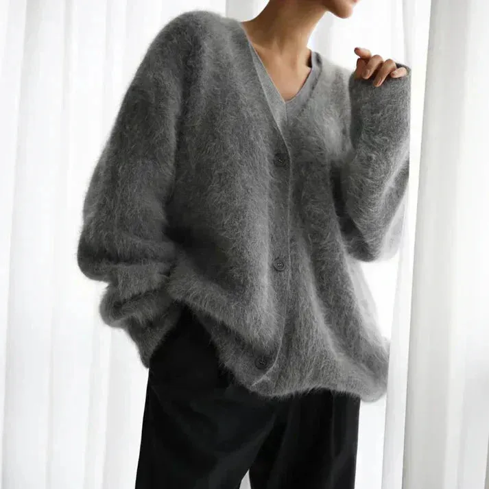 ADELE - Fuzzy Mohair Cardigan