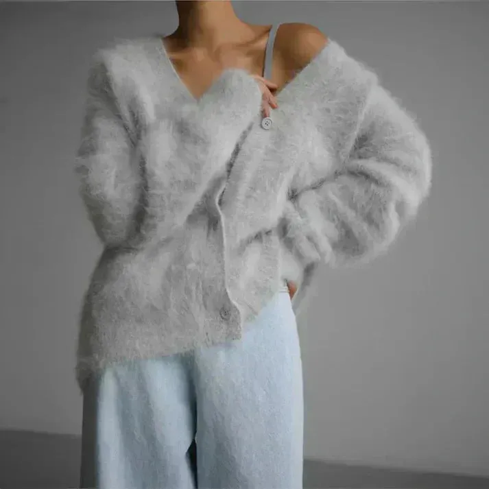 ADELE - Fuzzy Mohair Cardigan