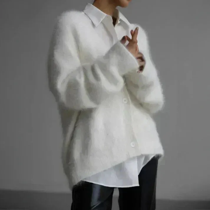 ADELE - Fuzzy Mohair Cardigan