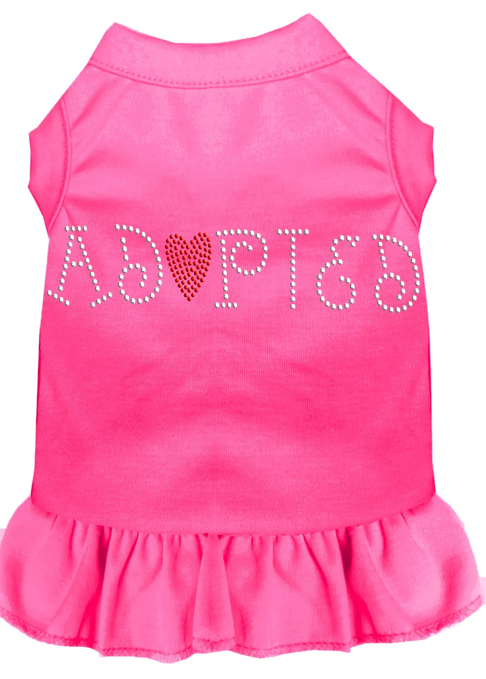 Adopted Rhinestone Dress Bright Pink Xxxl