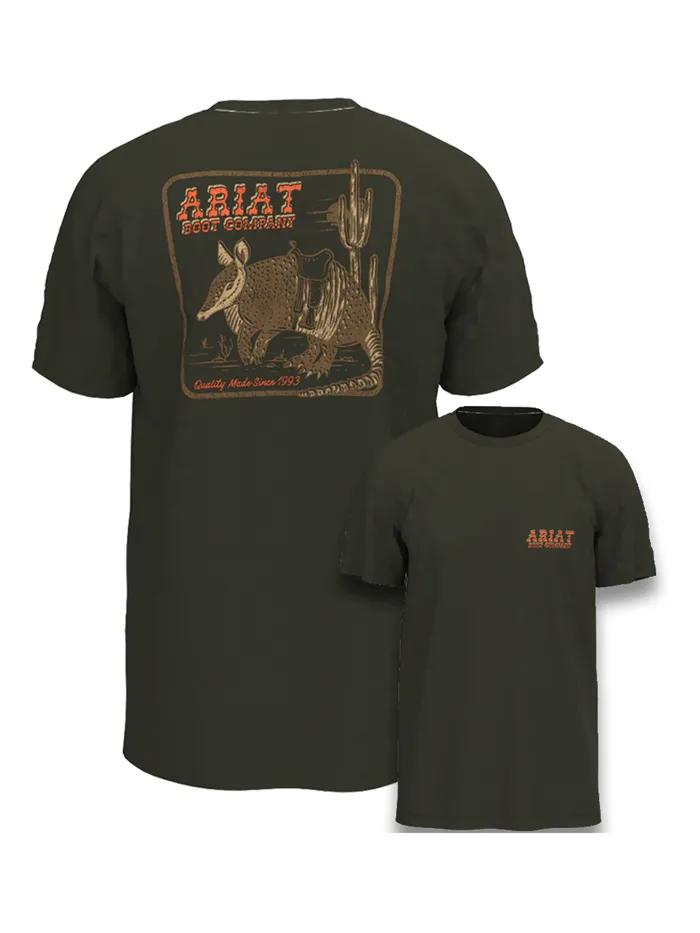 Ariat 10054801 Kids Armadillo on a Half Shell T-Shirt Dark Olive