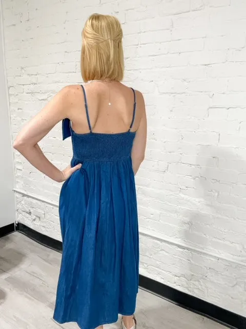 Azure Chambray Midi Dress