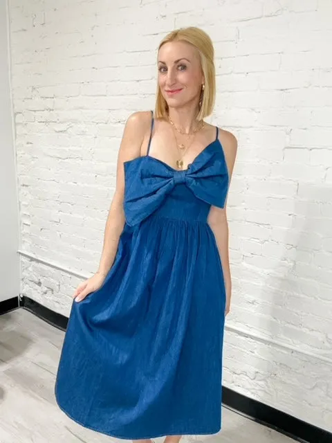 Azure Chambray Midi Dress