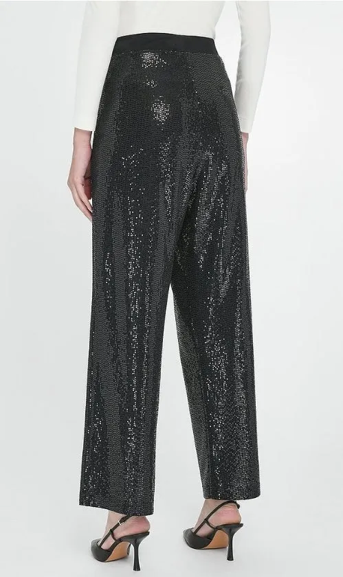 Black Sequin Trousers - Verpass