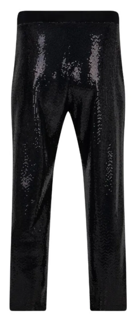 Black Sequin Trousers - Verpass