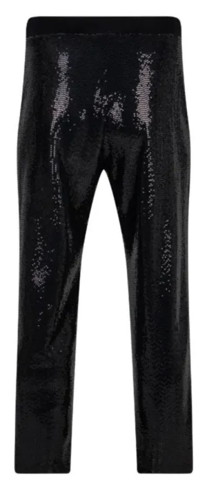 Black Sequin Trousers - Verpass