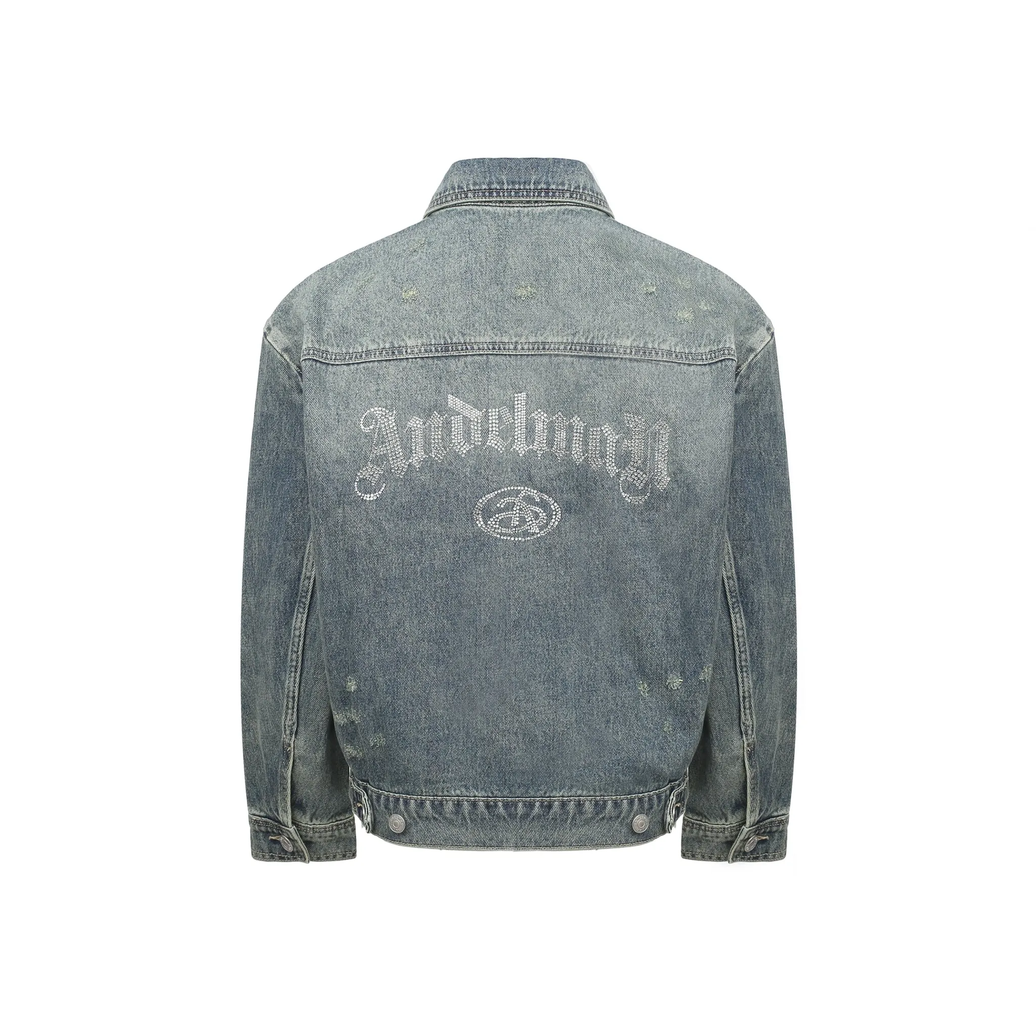 Blue Denim Diamante Embellished Jacket