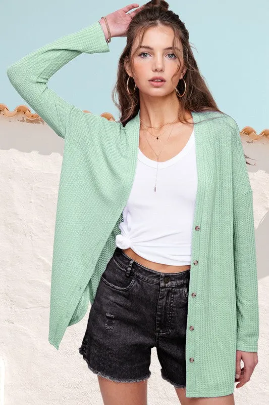 Button Down Soft Greta Cardigan