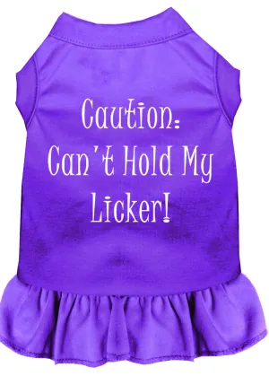 Can't Hold My Licker Screen Print Dress Purple Xxl