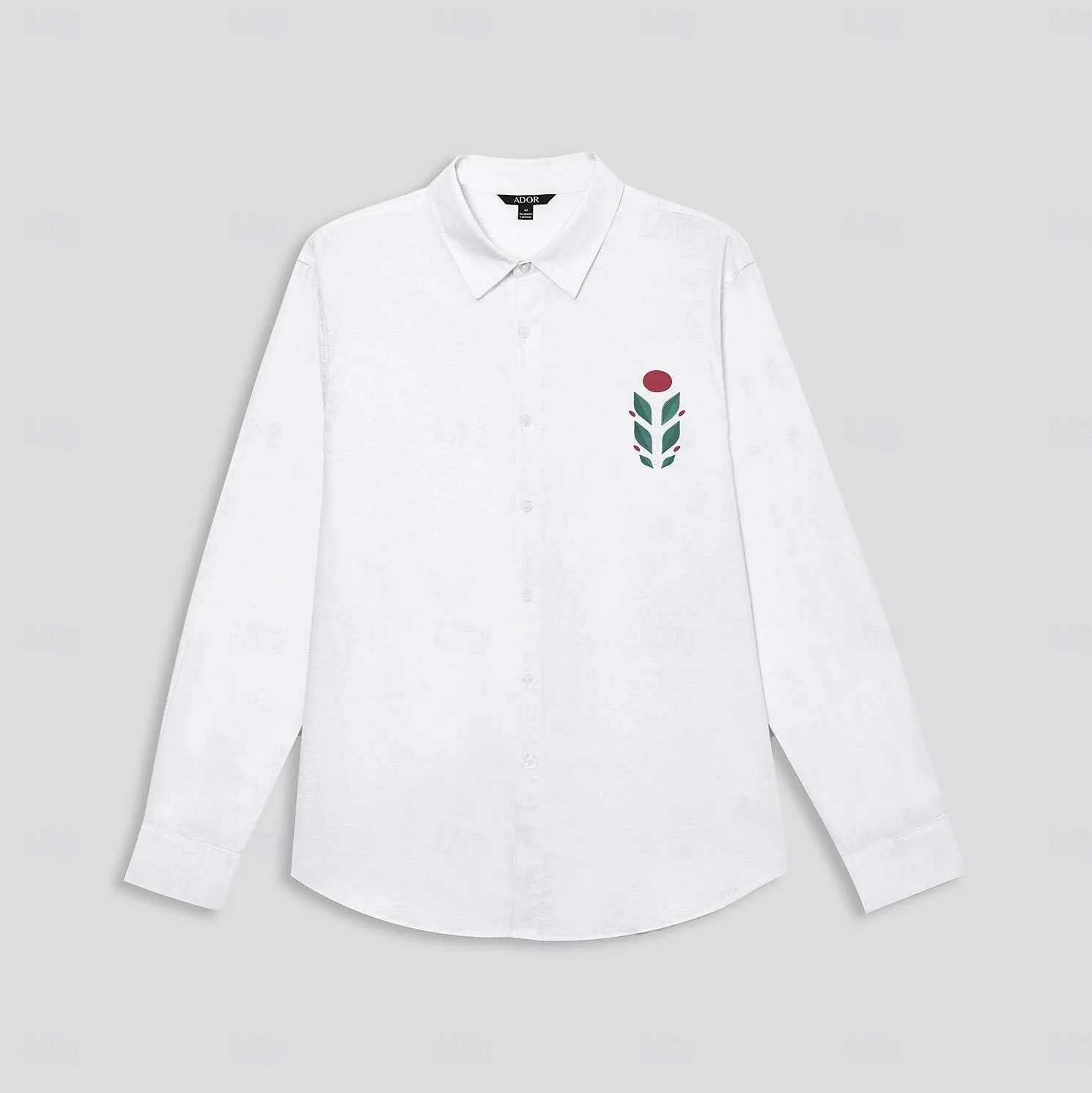 Cotton Linen Casual Floral Shirt