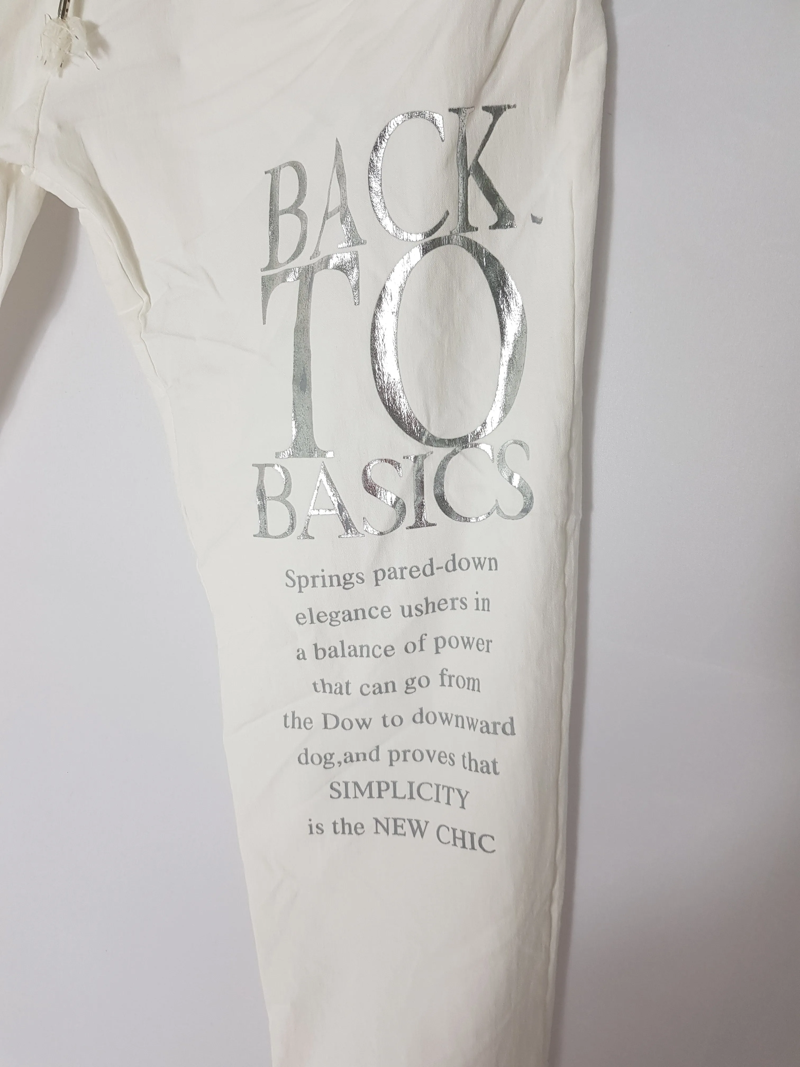 Cream magic Trouser Back to Basics Logo Leg 10/16