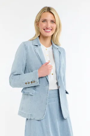 Denim Blazer Ice Blue