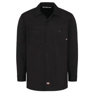 Dickies Men's Industrial Cotton Long-Sleeve Work Shirt - Durable 6 oz. Twill, Fade & Wrinkle Resistant, Professional Collar, Chest Pockets | Sizes S-5XL