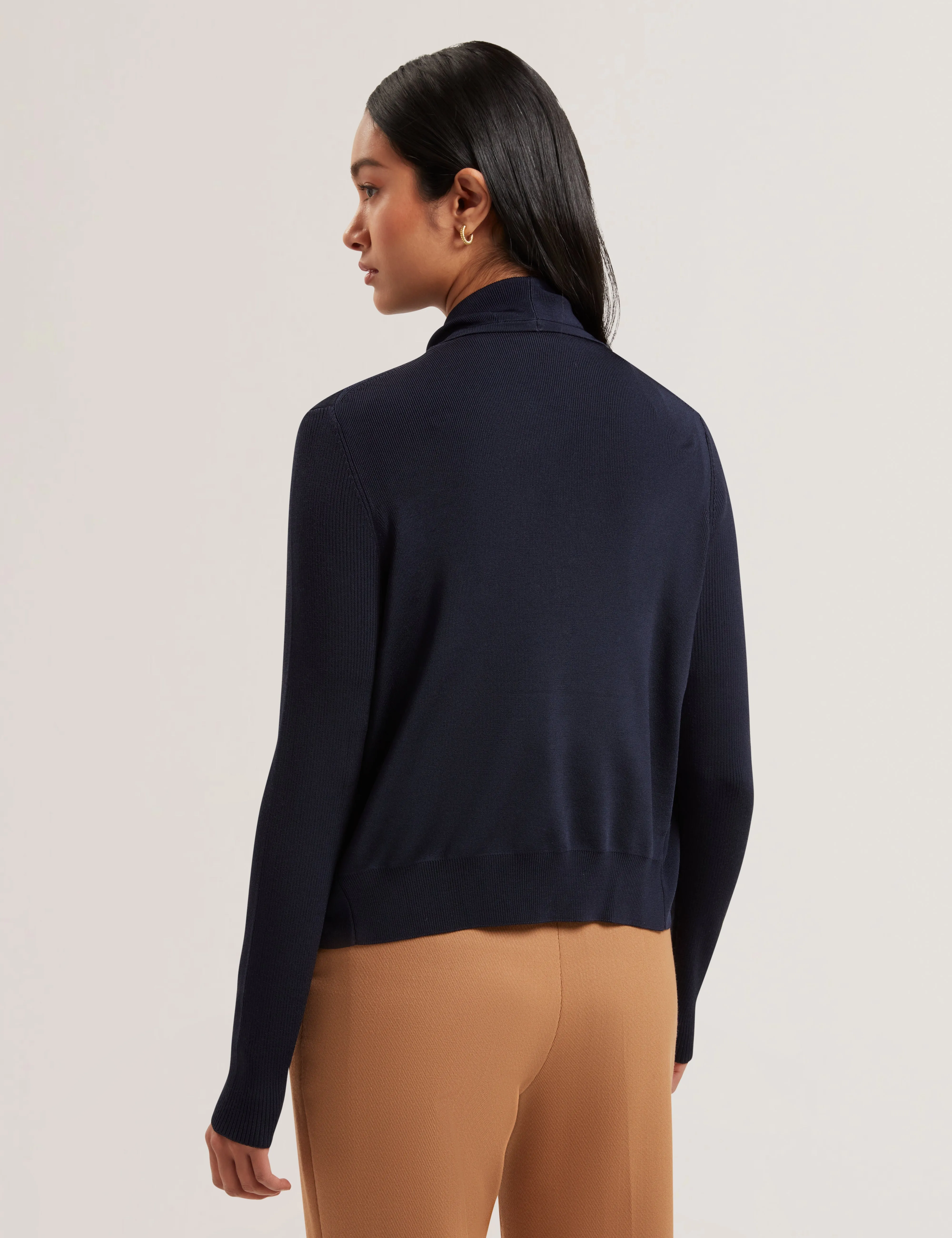 Elliyy Waterfall Front Cardigan Navy