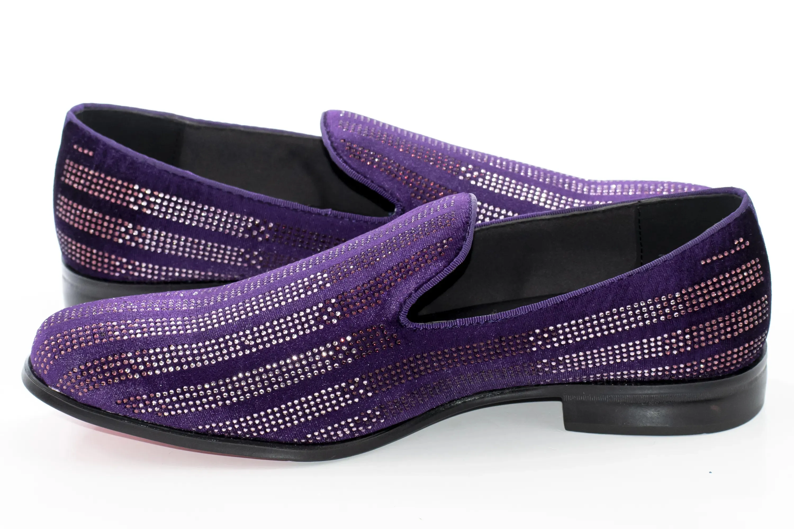 Grape Multicolor Rhinestone Designer Dress Loafer
