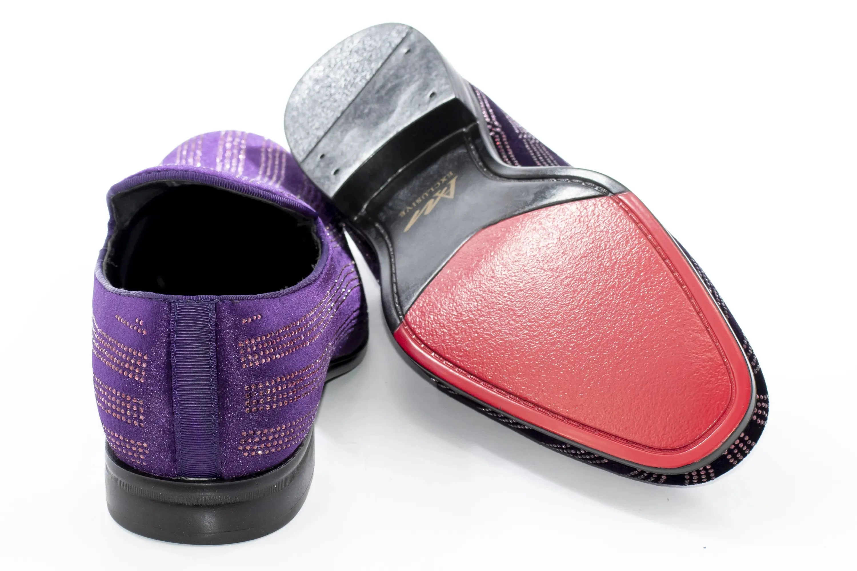 Grape Multicolor Rhinestone Designer Dress Loafer