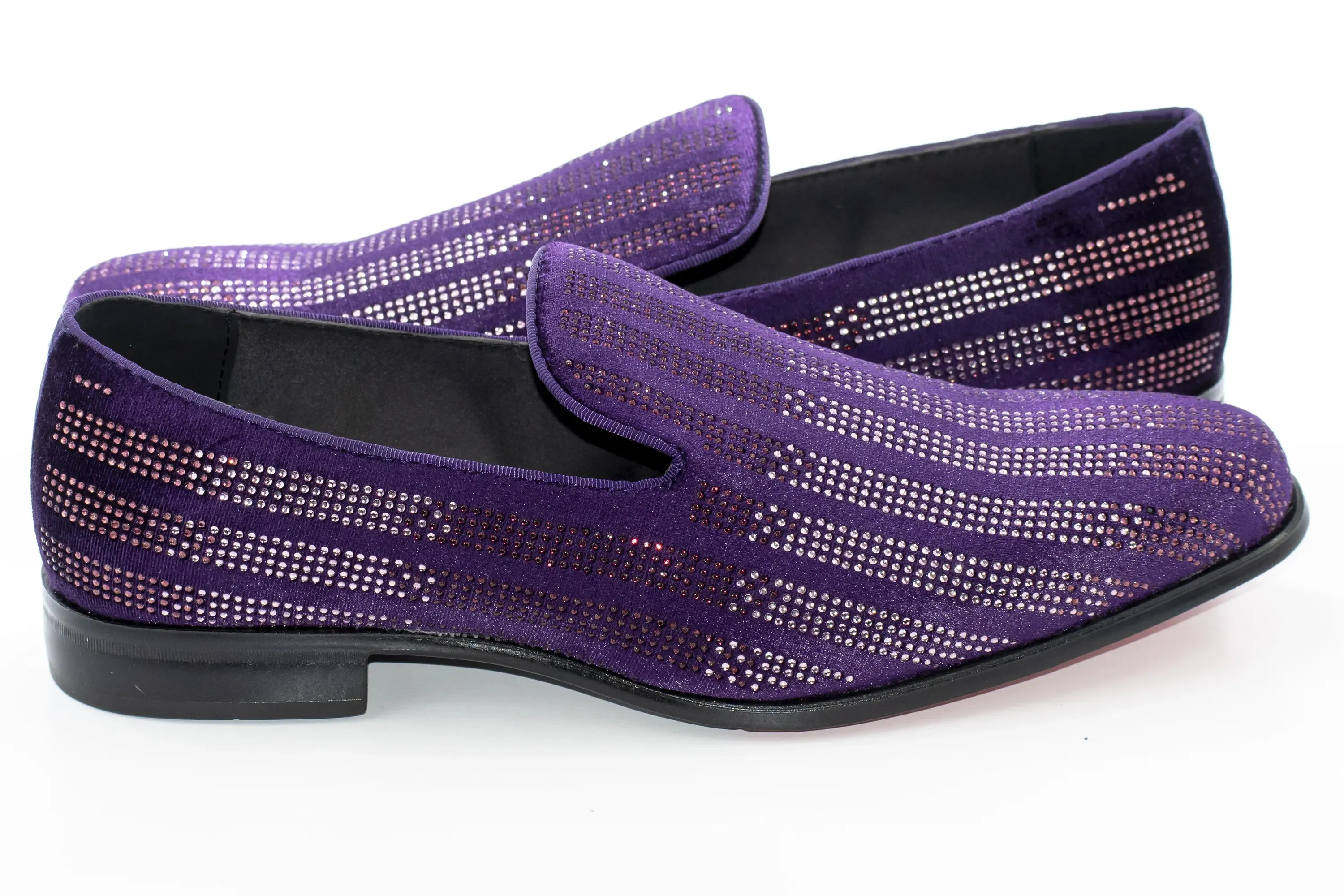 Grape Multicolor Rhinestone Designer Dress Loafer