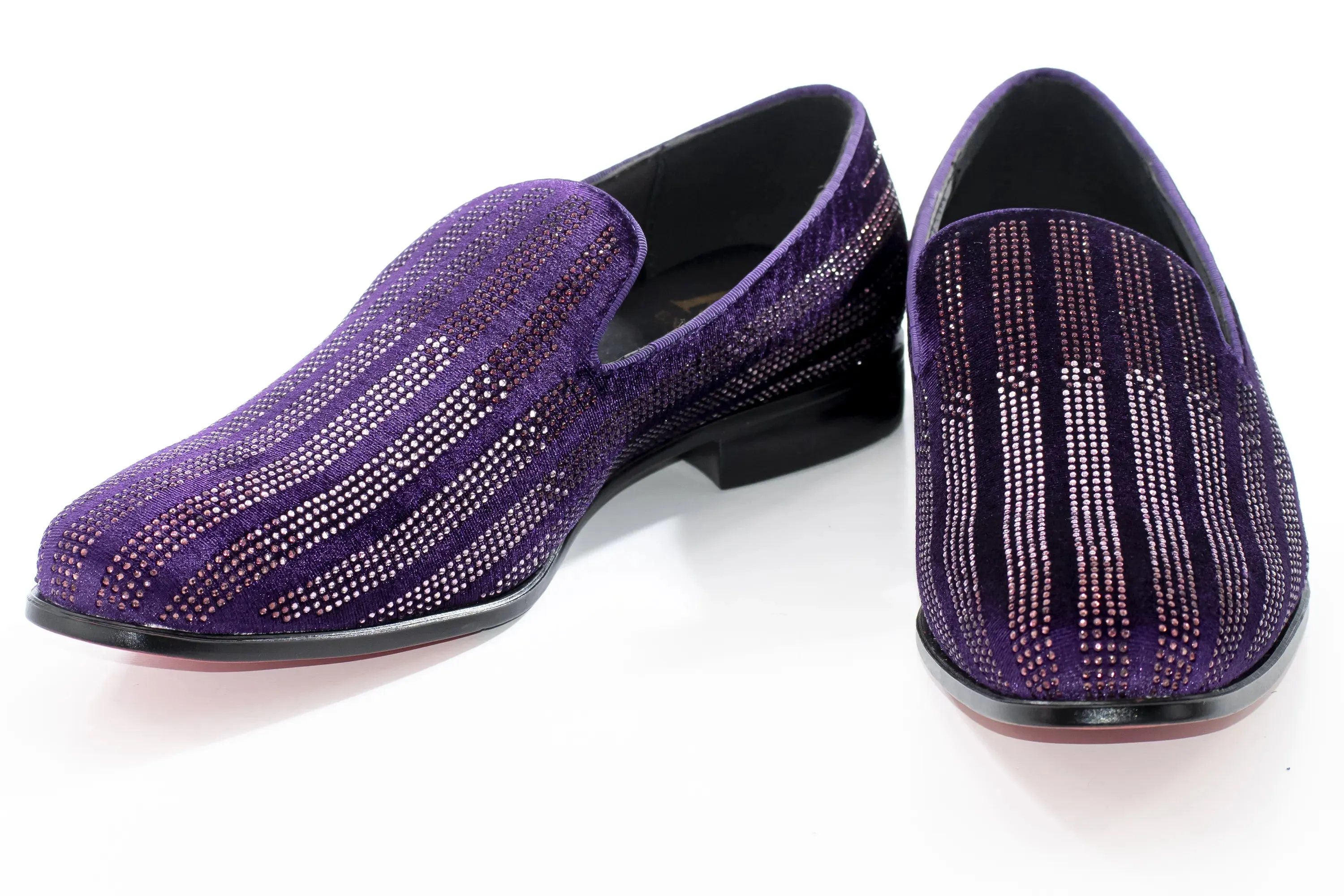 Grape Multicolor Rhinestone Designer Dress Loafer