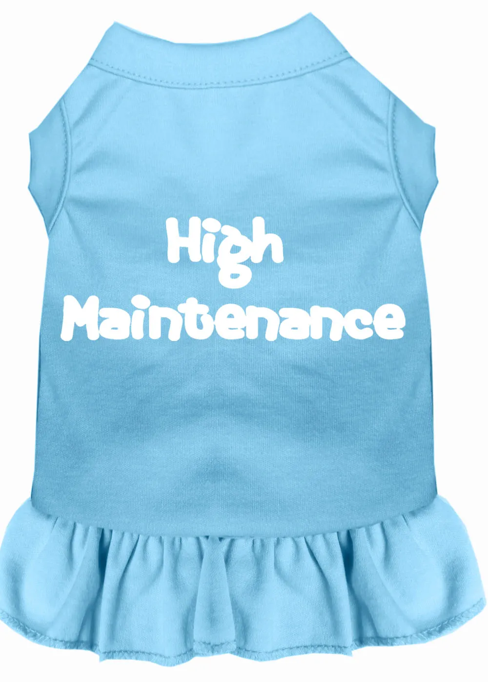 High Maintenance Screen Print Dress Baby Blue Xxl