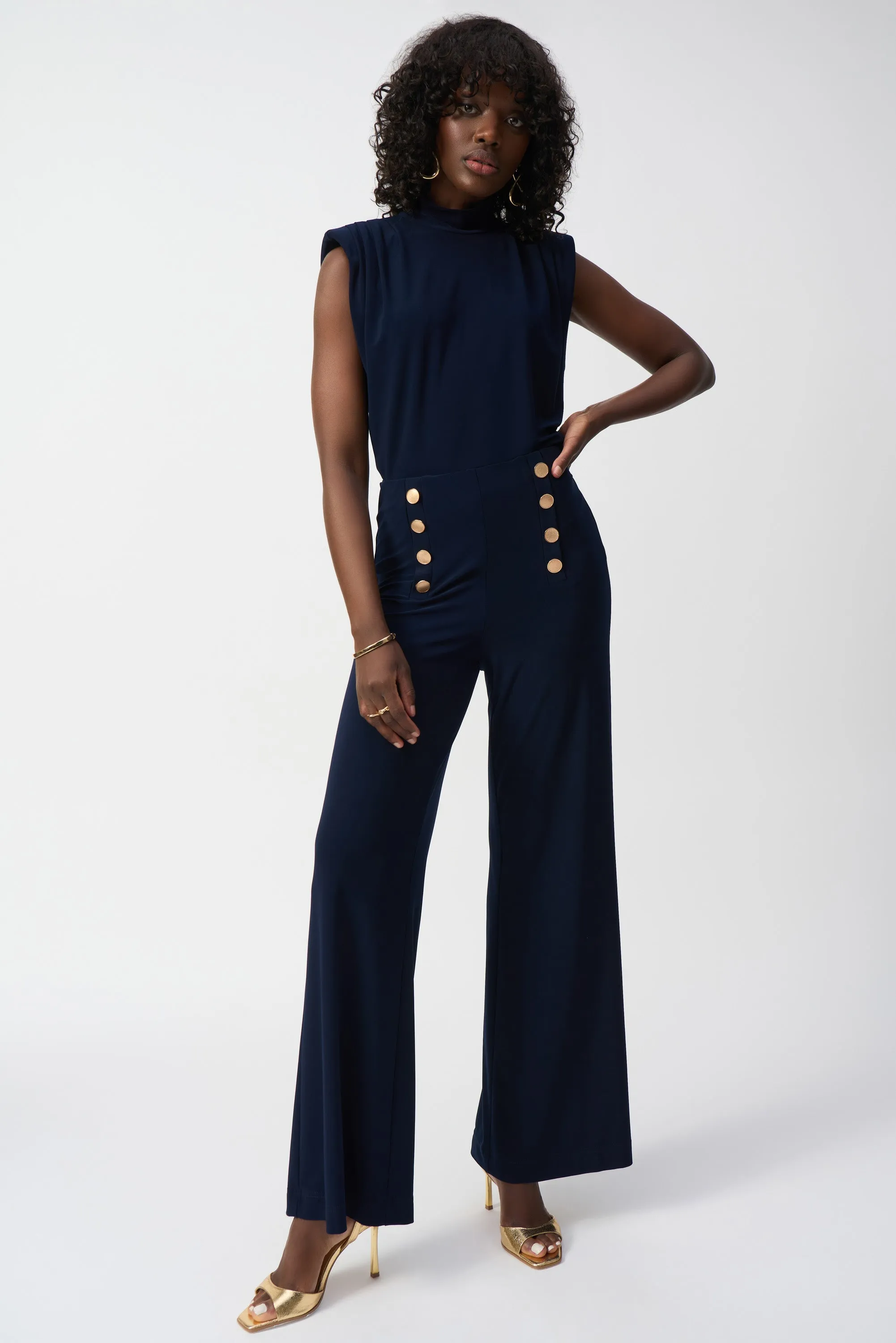 Joseph Ribkoff Silky Knit Wide-Leg Pull-On Trousers