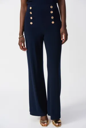Joseph Ribkoff Silky Knit Wide-Leg Pull-On Trousers