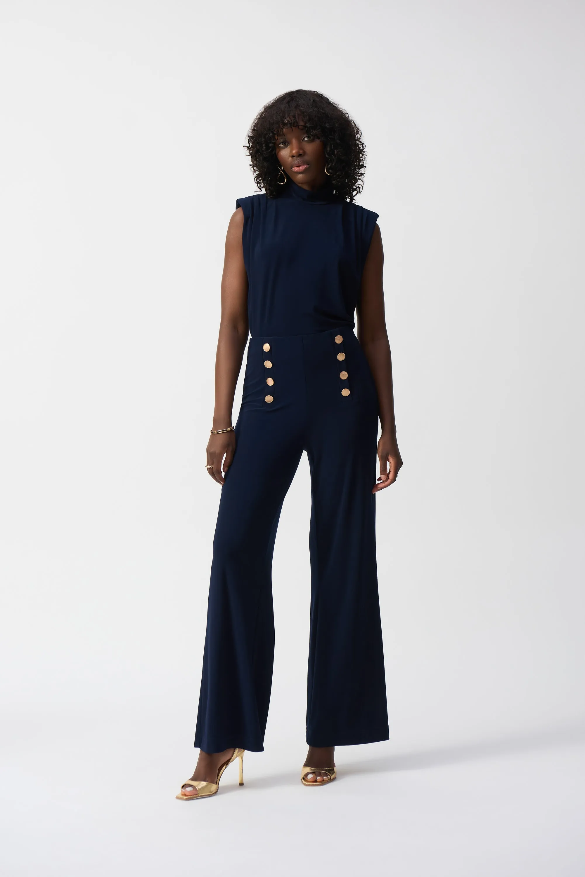 Joseph Ribkoff Silky Knit Wide-Leg Pull-On Trousers