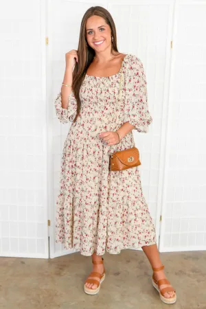 Meadow Muse Floral Midi Dress