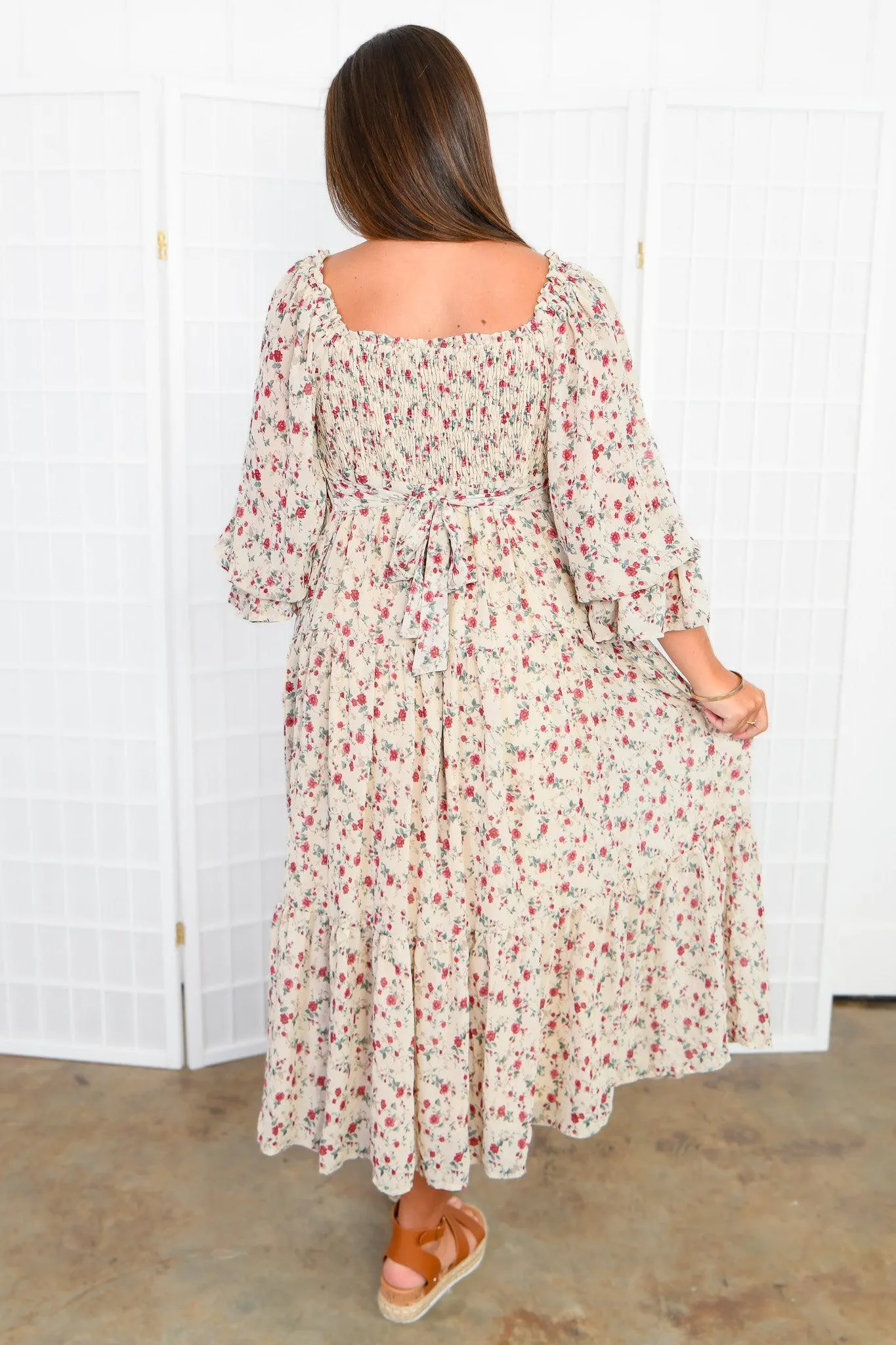 Meadow Muse Floral Midi Dress