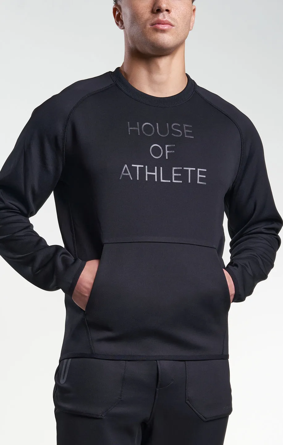 Mens Tech Fleece Logo Crewneck