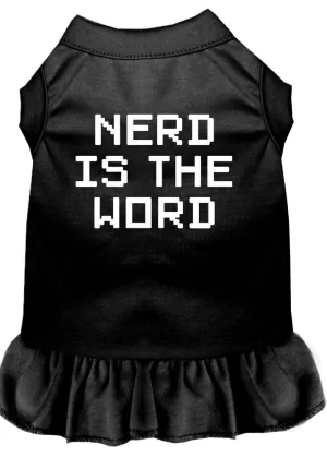 Nerd Is The Word Screen Print Dress Black Xxxl