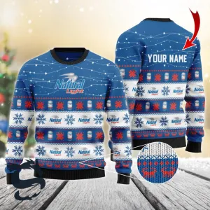 Personalized Christmas Twinkle Lights Natural Light Christmas Sweater