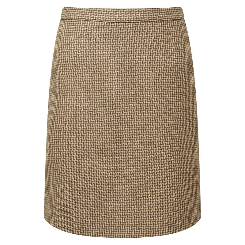 Schoffel Beauly Ladies Tweed Skirt - Houndstooth Tweed