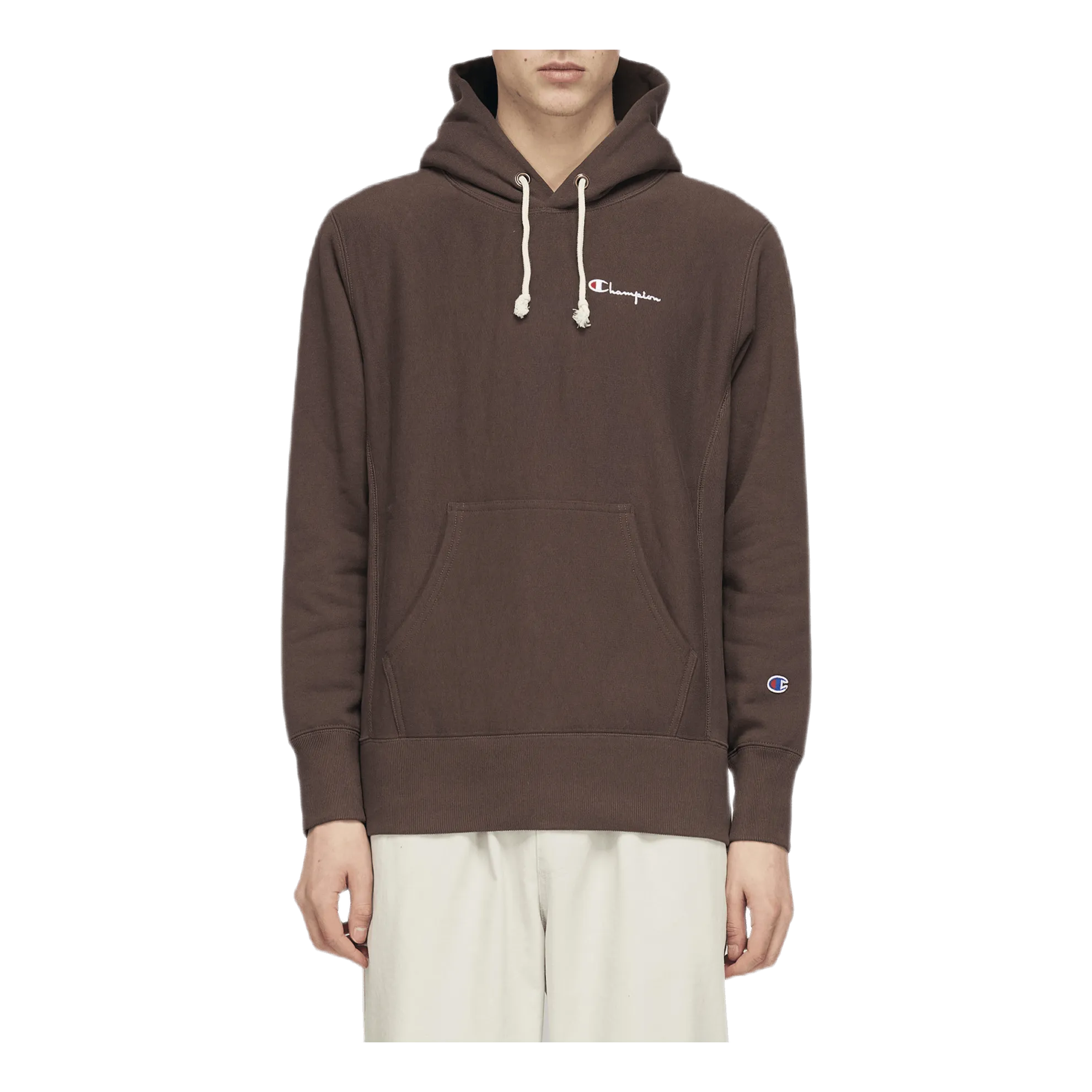 Small Script Hoodie Brown
