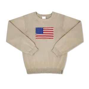 Stella Sweater - Hampton Khaki, American Flag