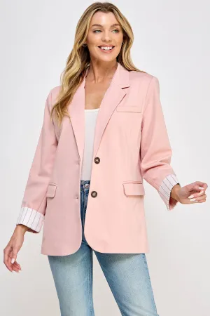 STRIPED CUFFS  BLAZER