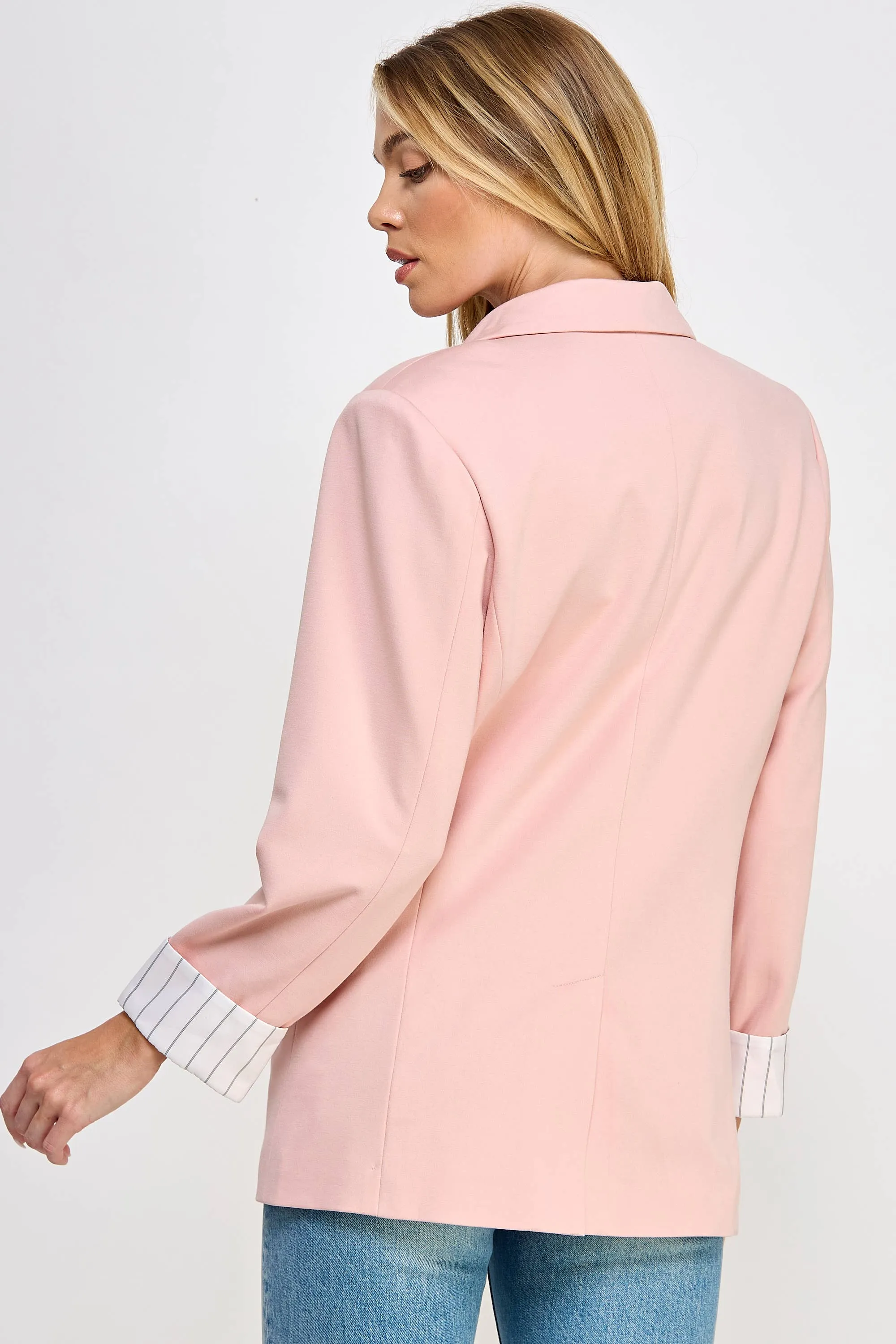 STRIPED CUFFS  BLAZER