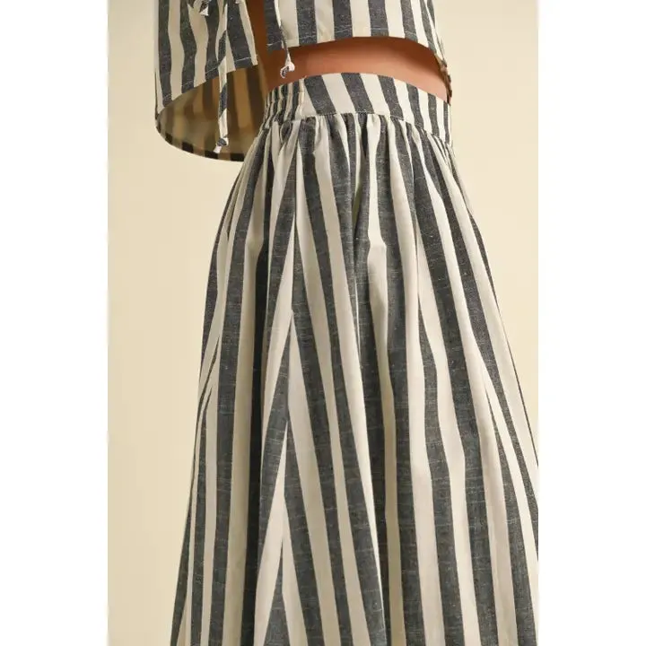 Striped Long Skirt