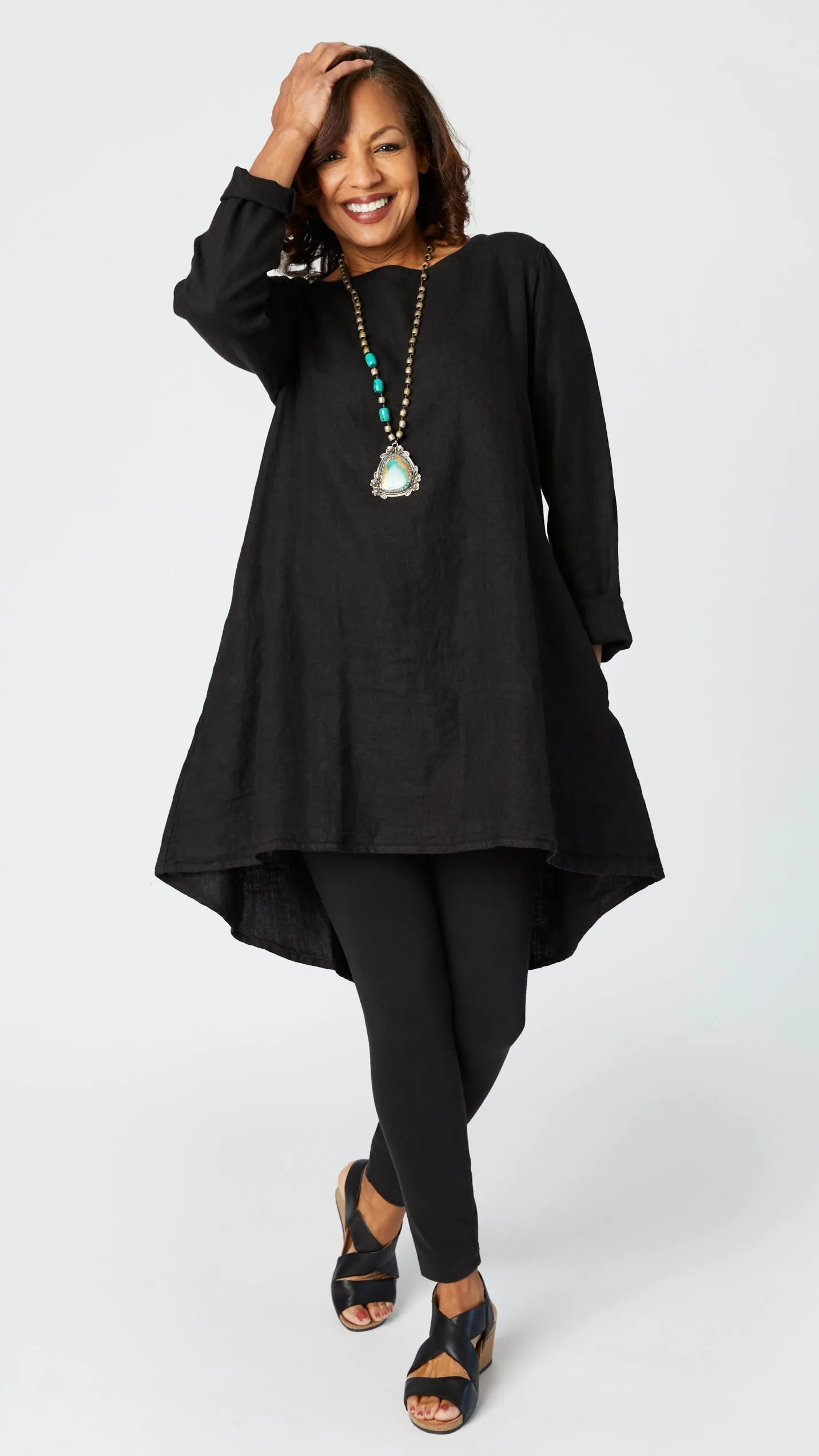 The Birkin Linen Tunic Dress