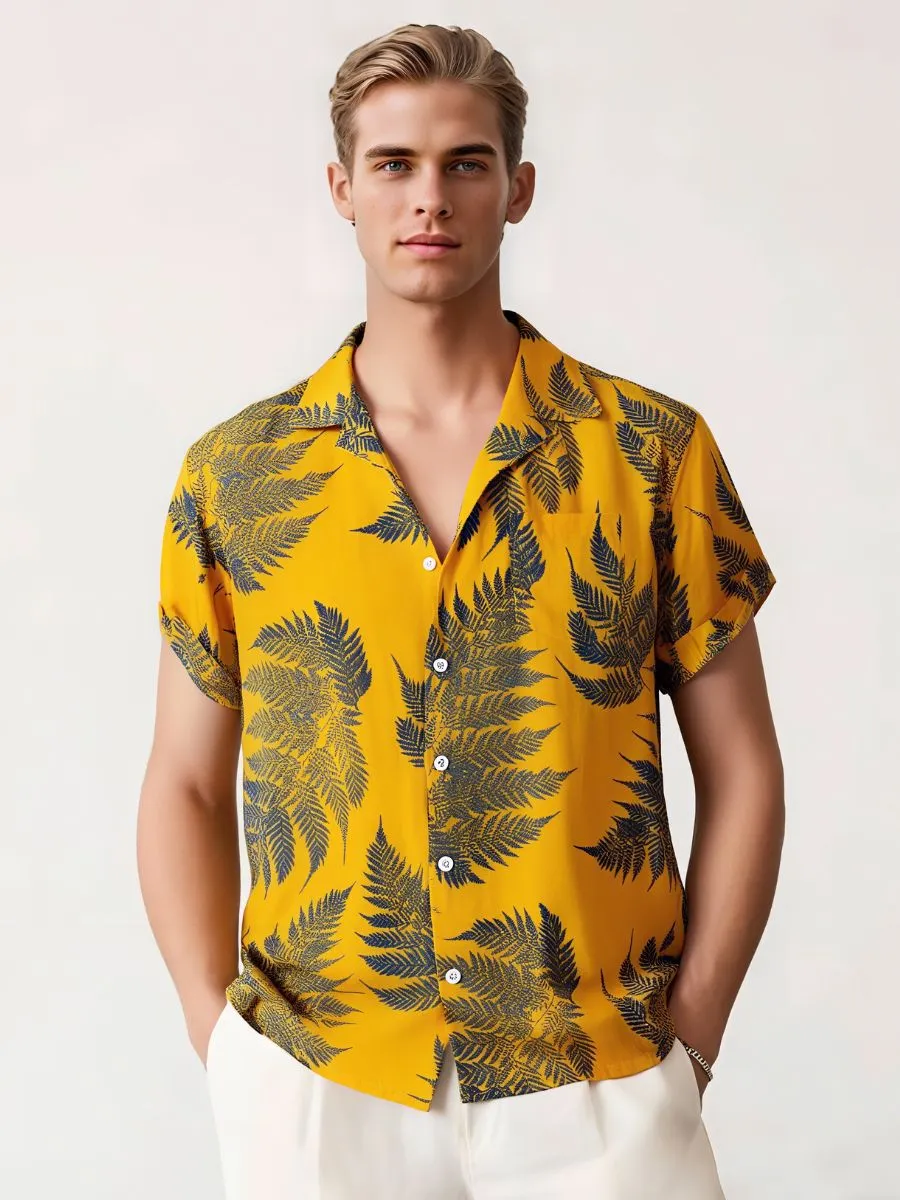 Tropical Style Button Up Hawaiian Shirt