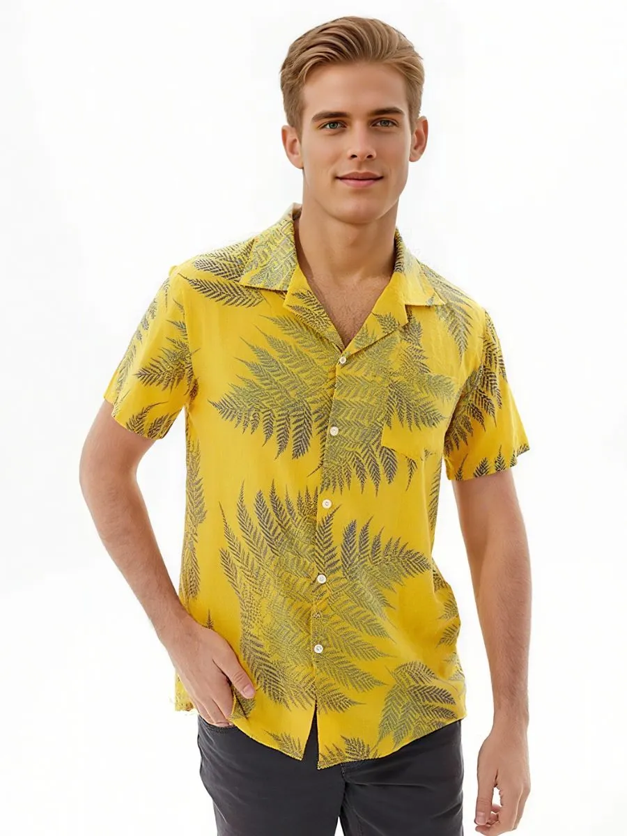 Tropical Style Button Up Hawaiian Shirt