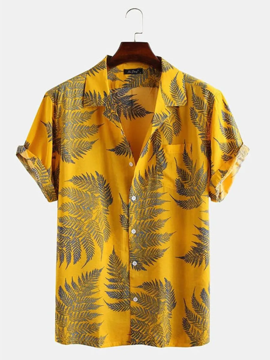 Tropical Style Button Up Hawaiian Shirt
