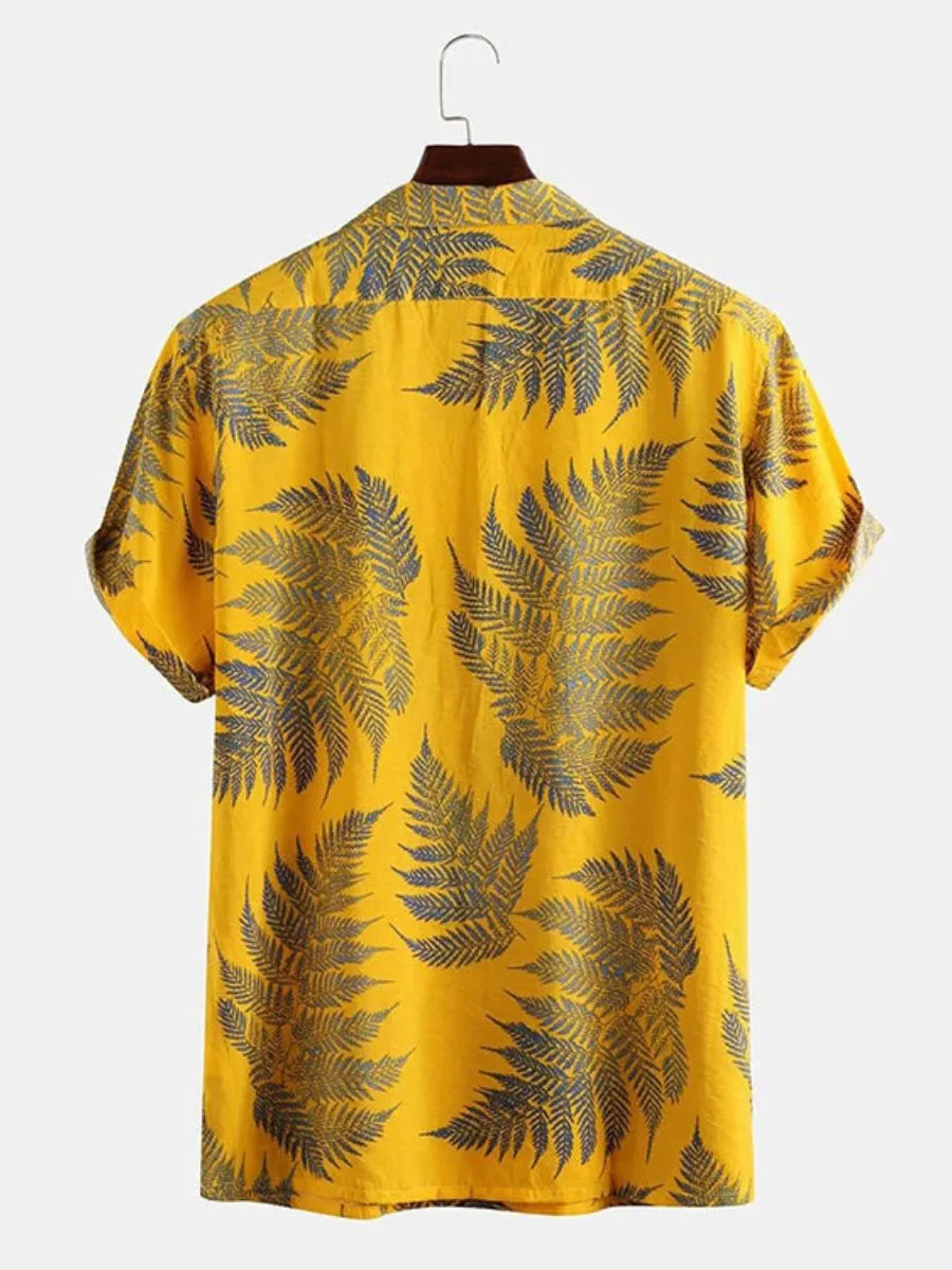 Tropical Style Button Up Hawaiian Shirt