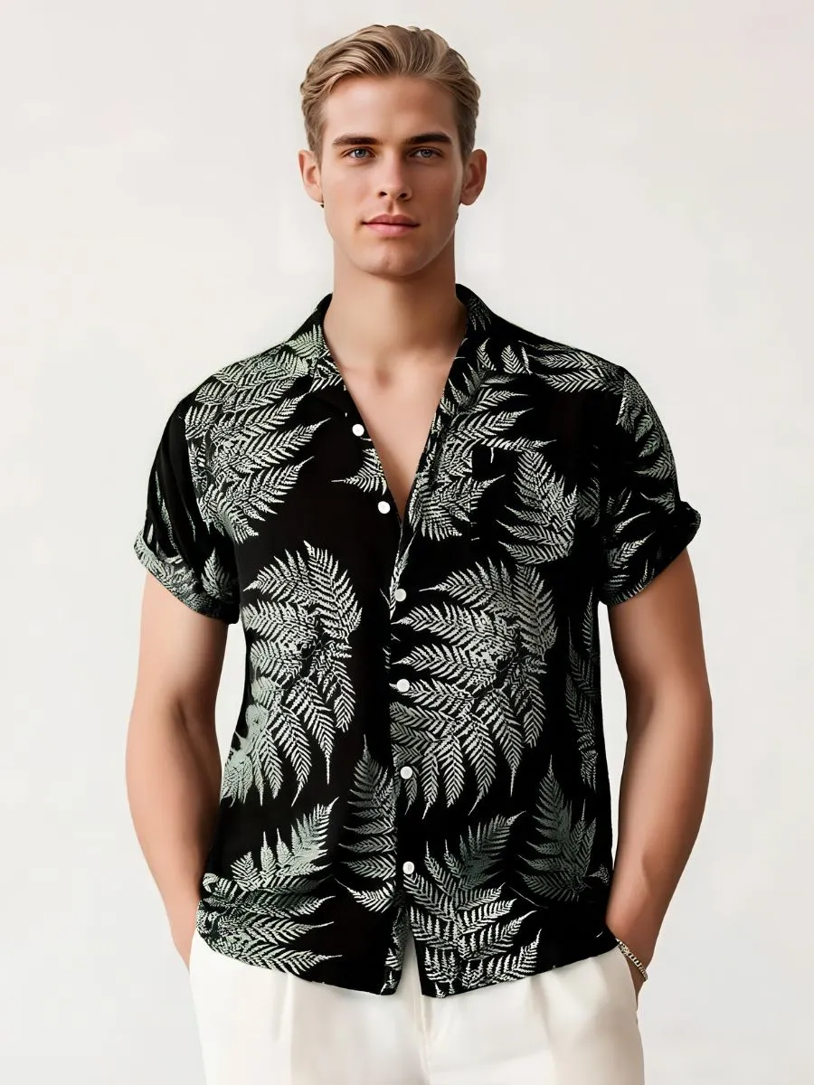 Tropical Style Button Up Hawaiian Shirt