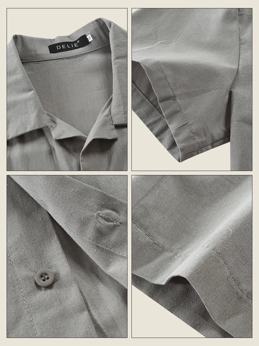 Vertical Hollow Out Casual Shirt