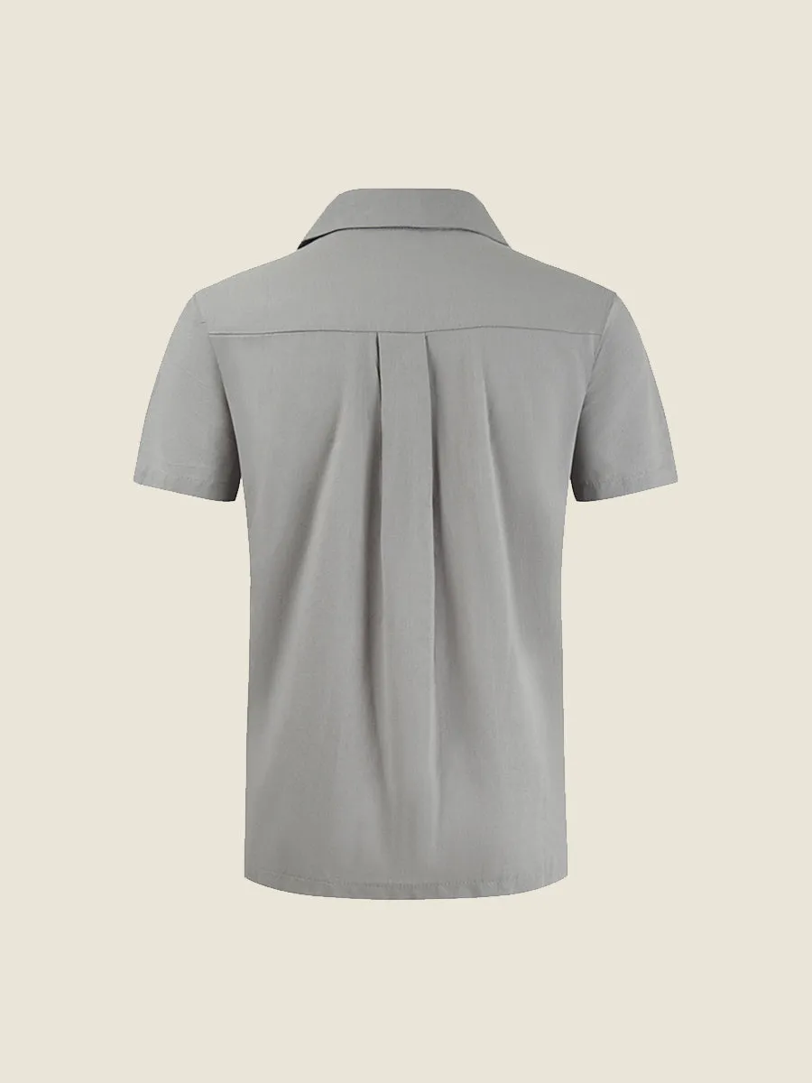 Vertical Hollow Out Casual Shirt