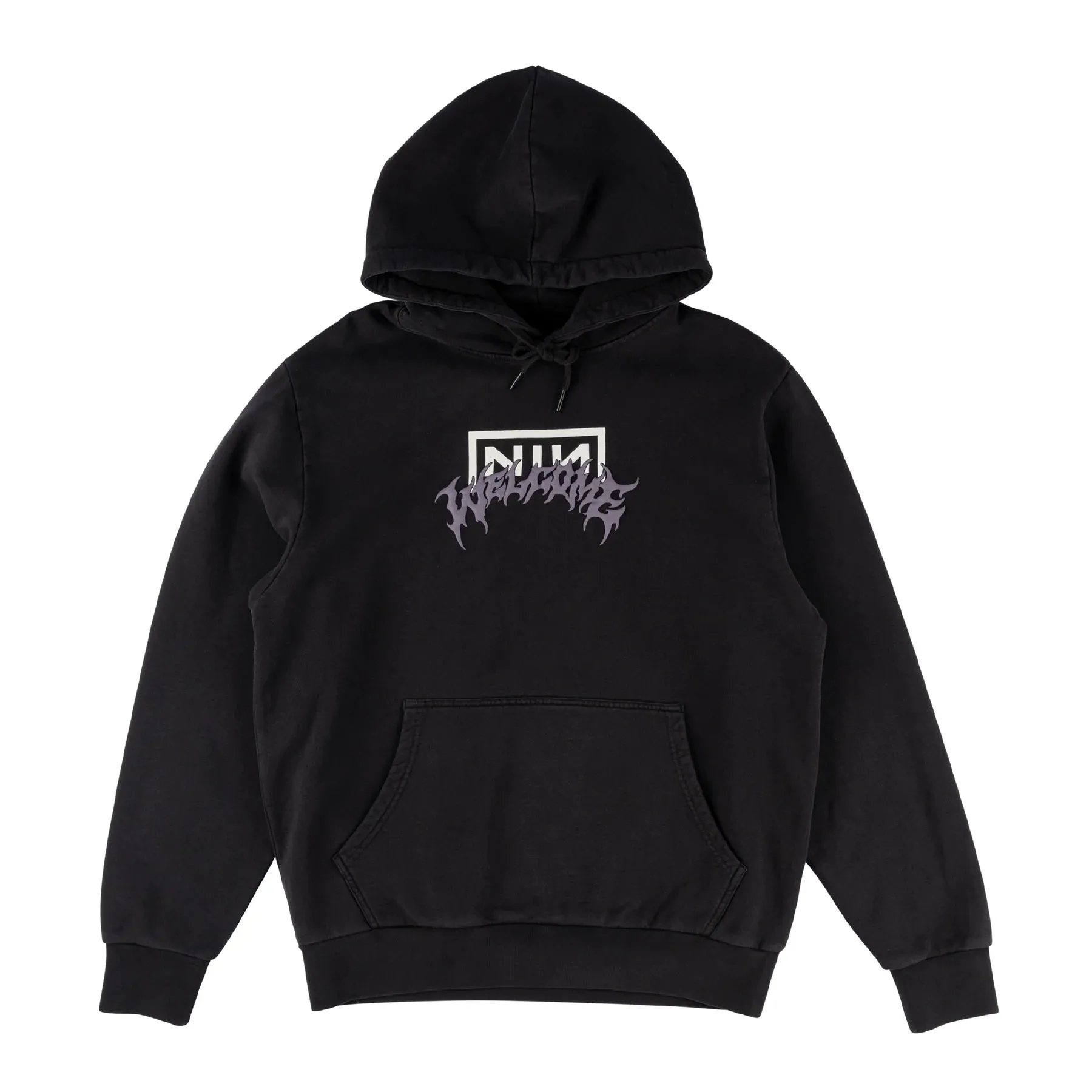 Welcome - X Nine Inch Nails Eraser Puff Print Hoodie Black