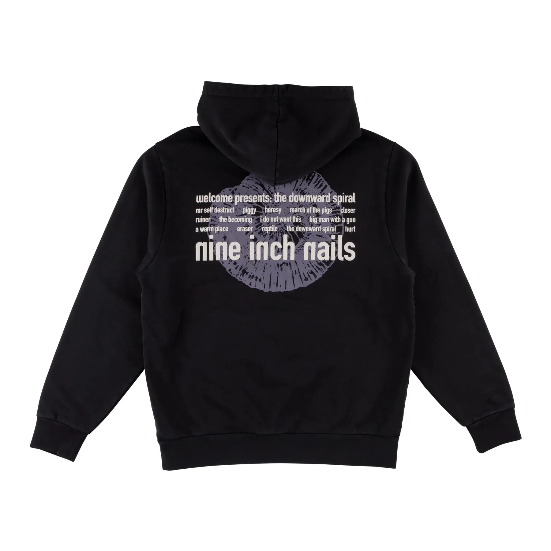 Welcome - X Nine Inch Nails Eraser Puff Print Hoodie Black