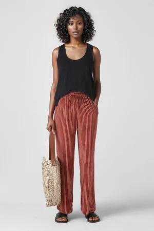 Wide leg stripe trousers